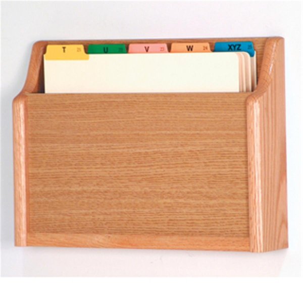 Vertex Single Square Bottom Letter Size File Holder in Light Oak VE929813